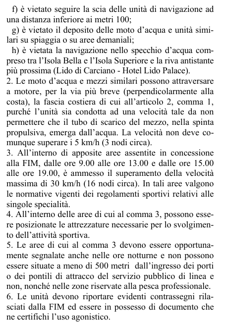 Uhrzeiten Jet-Ski Piemont